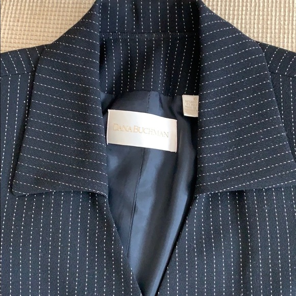 NWT Vintage Dana Buchman Black Pinstripe Jacket - Picture 6 of 6